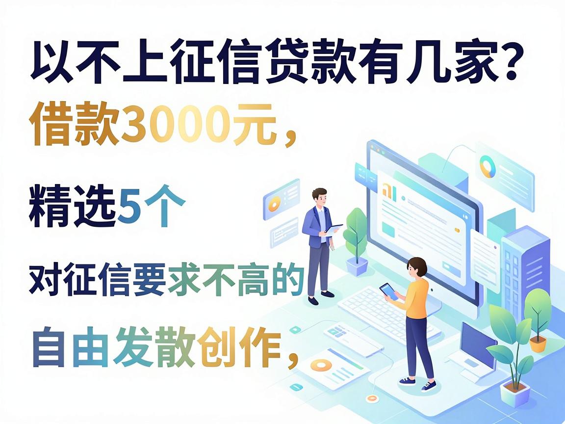 不上征信贷款有几家?精选5个借款3000元、对征信要求不高的靠谱口子