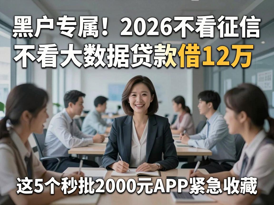 黑户专属!2026不看征信不看大数据贷款借12万,这5个秒批2000元APP紧急收藏