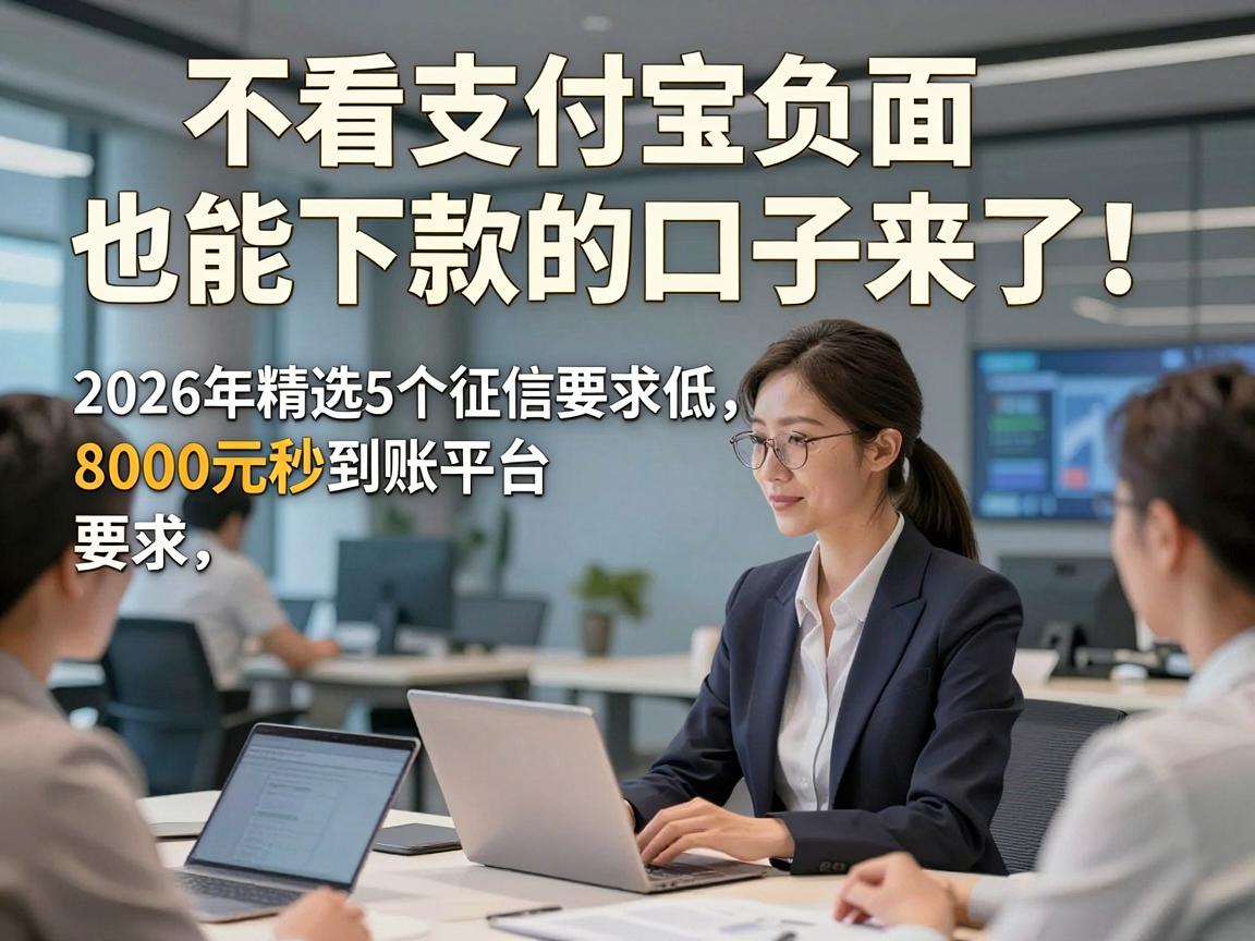 不看支付宝负面也能下款的口子来了!2026年精选5个征信要求低、8000元秒到账平台