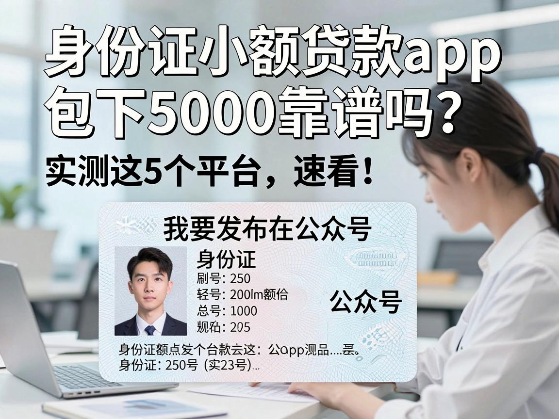 身份证小额贷款app包下5000靠谱吗?实测这5个平台,速看!
