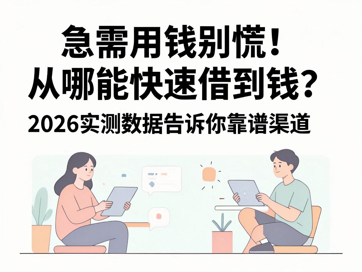 急需用钱别慌！从哪能快速借到钱？2026实测数据告诉你靠谱渠道