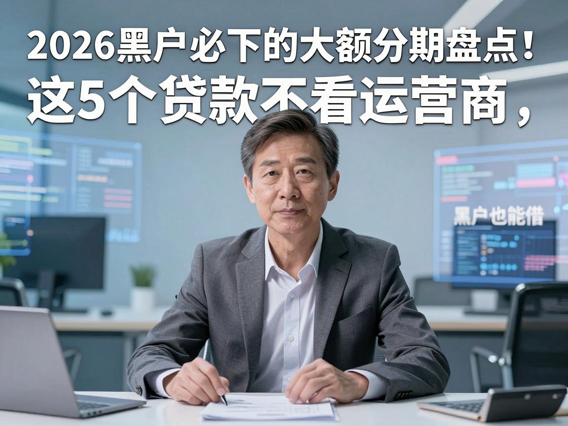 2026黑户必下的大额分期盘点！这5个贷款不看运营商，黑户也能借