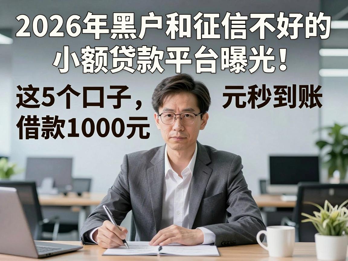 2026年黑户和征信不好的小额贷款平台曝光！这5个口子，借款1000元秒到账