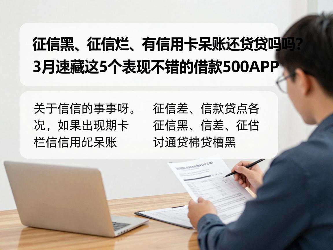 征信黑、征信烂、有信用卡呆账还能贷款吗?3月速藏这5个表现不错的借款500APP