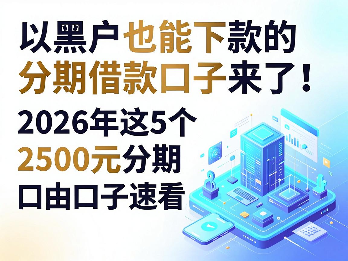 黑户也能下款的分期借款口子来了!2026年这5个2500元分期口子速看
