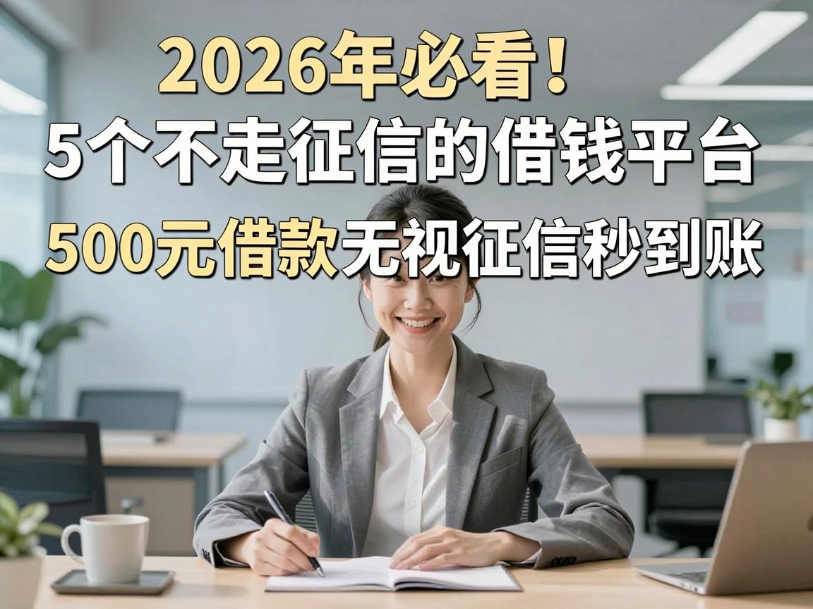 2026年必看！5个不走征信的借钱平台，500元借款无视征信秒到账