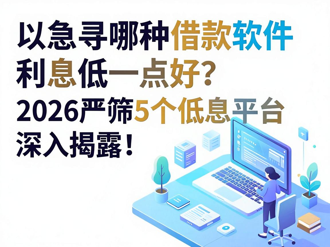 急寻哪种借款软件利息低一点好?2026严筛5个低息平台深入揭露!