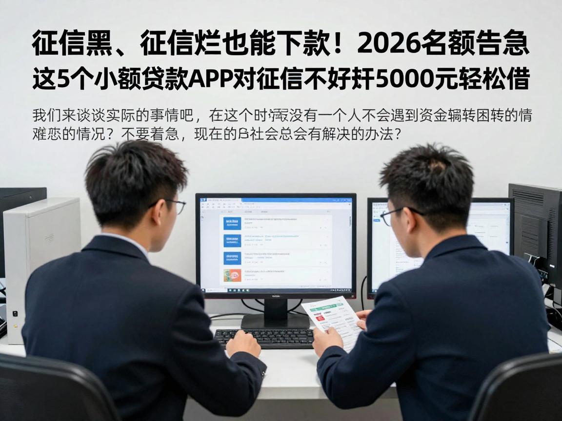 征信黑、征信烂也能下款！2026名额告急，这5个小额贷款APP对征信不好要求不高，5000元轻松借
