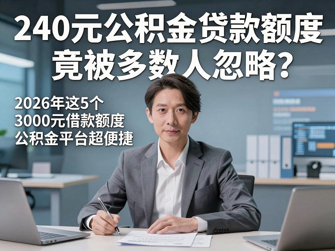240元公积金贷款额度竟被多数人忽略?2026年这5个3000元借款额度公积金平台超便捷