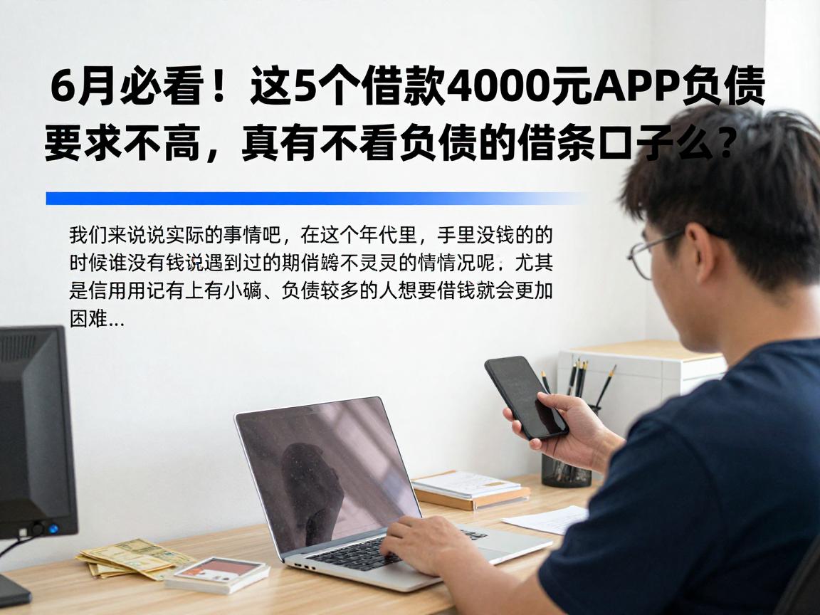 6月必看！这5个借款4000元APP负债要求不高，真有不看负债的借条口子么？