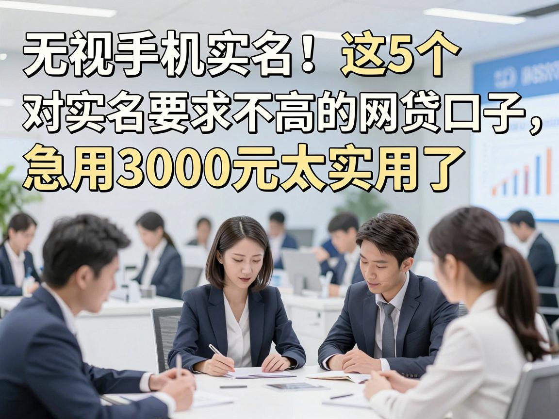 无视手机实名!这5个对实名要求不高的网贷口子,急用3000元太实用了