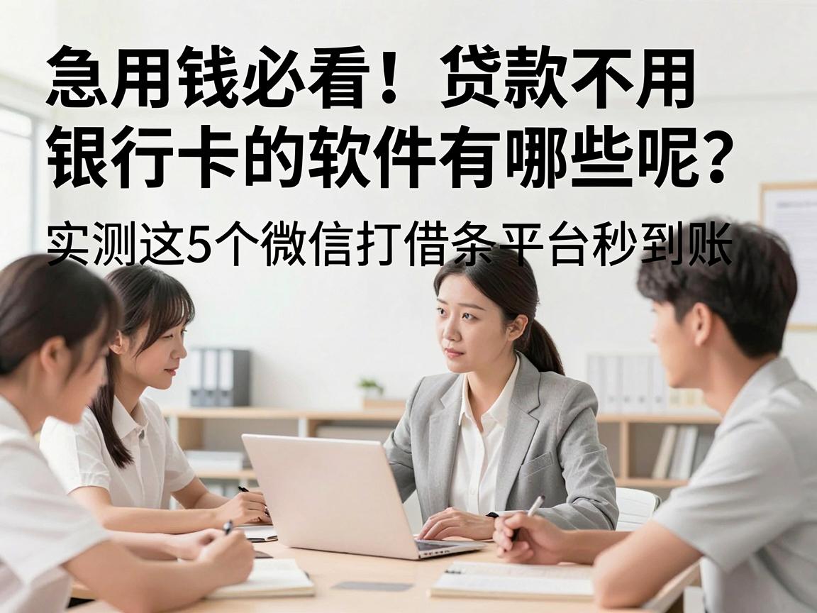 急用钱必看!贷款不用银行卡的软件有哪些呢?实测这5个微信打借条平台秒到账