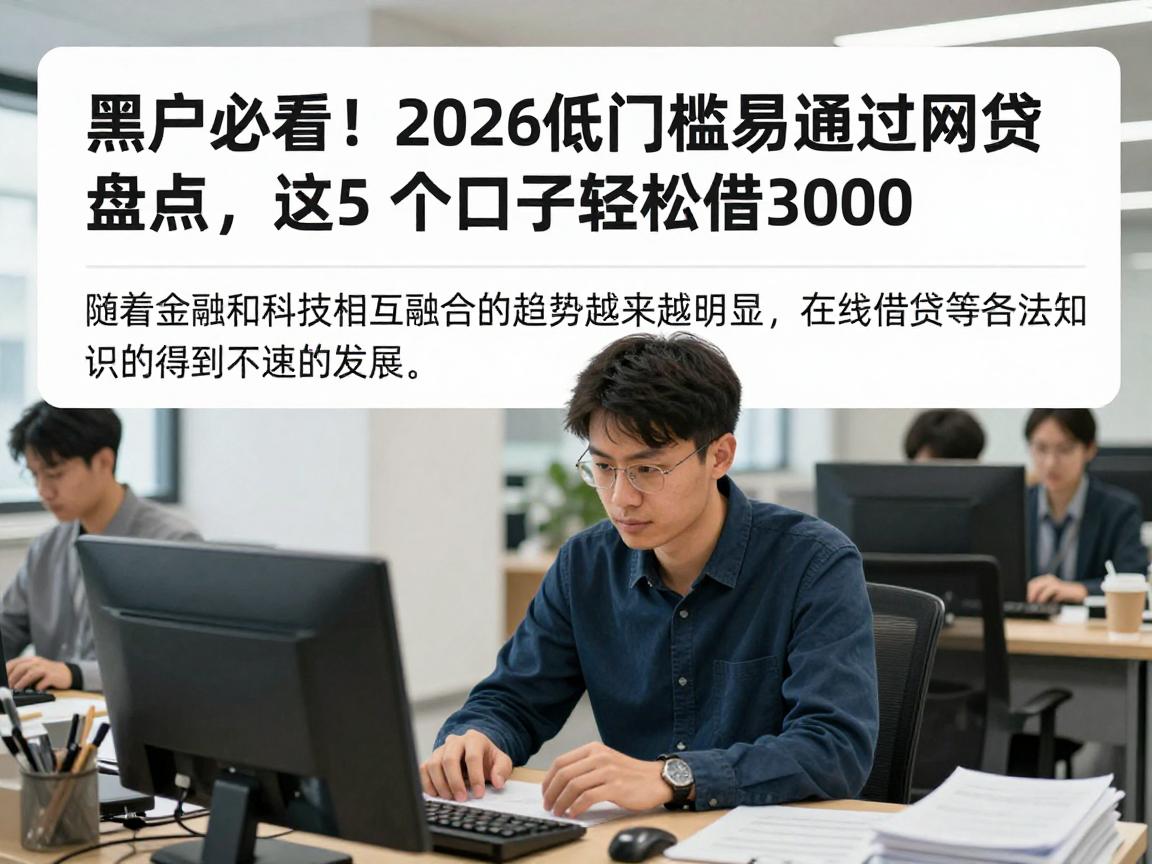 黑户必看！2026低门槛易通过网贷盘点，这5个口子轻松借3000