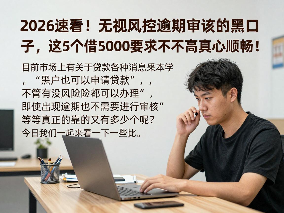 2026速看!无视风控逾期免审核的黑户口子,这5个借5000要求不高真心顺畅!