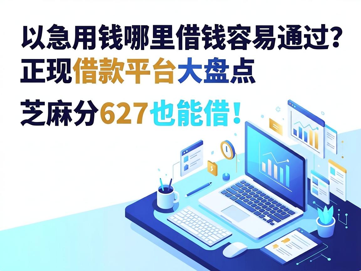 急用钱哪里借钱容易通过?正规借款平台大盘点,芝麻分627也能借!