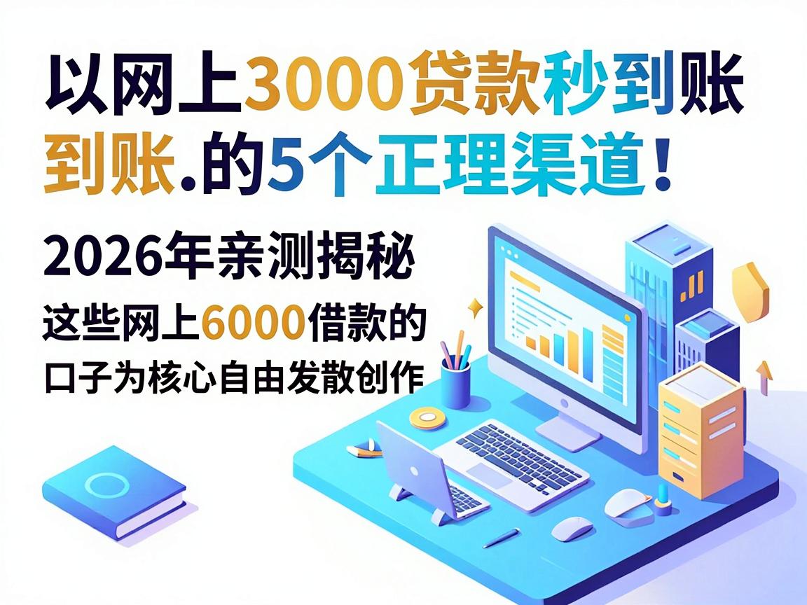 网上3000贷款秒到账的5个正规渠道！2026年亲测揭秘这些网上6000借款的口子