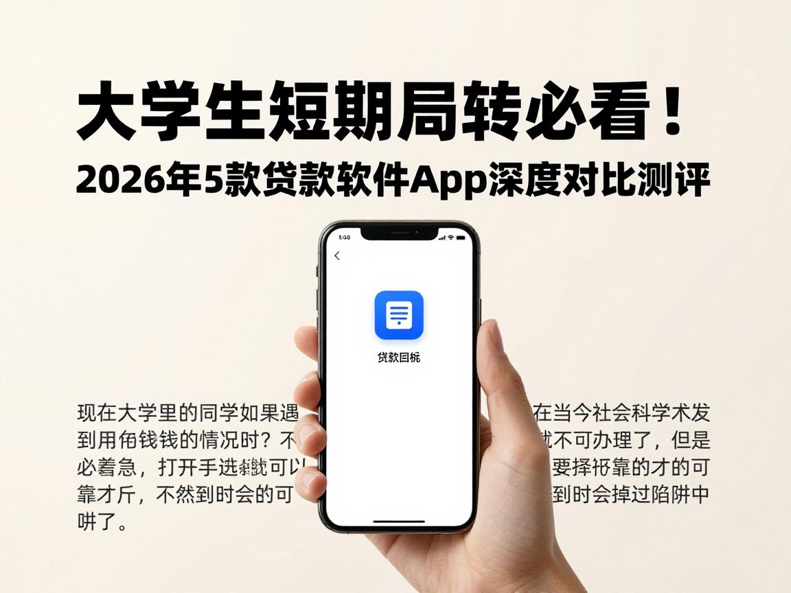 大学生短期周转必看!2026年5款贷款软件App深度对比测评