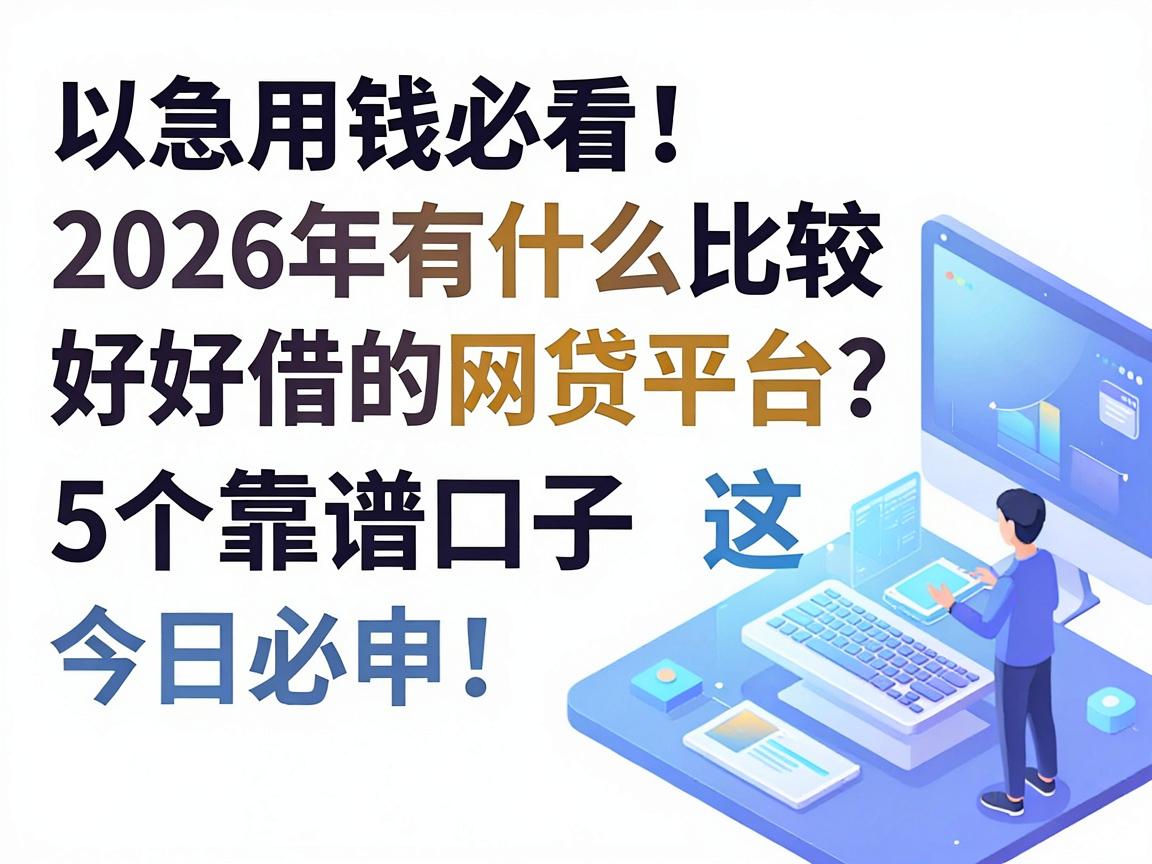 急用钱必看！2026年有什么比较好借的网贷平台？这5个靠谱口子今日必申！