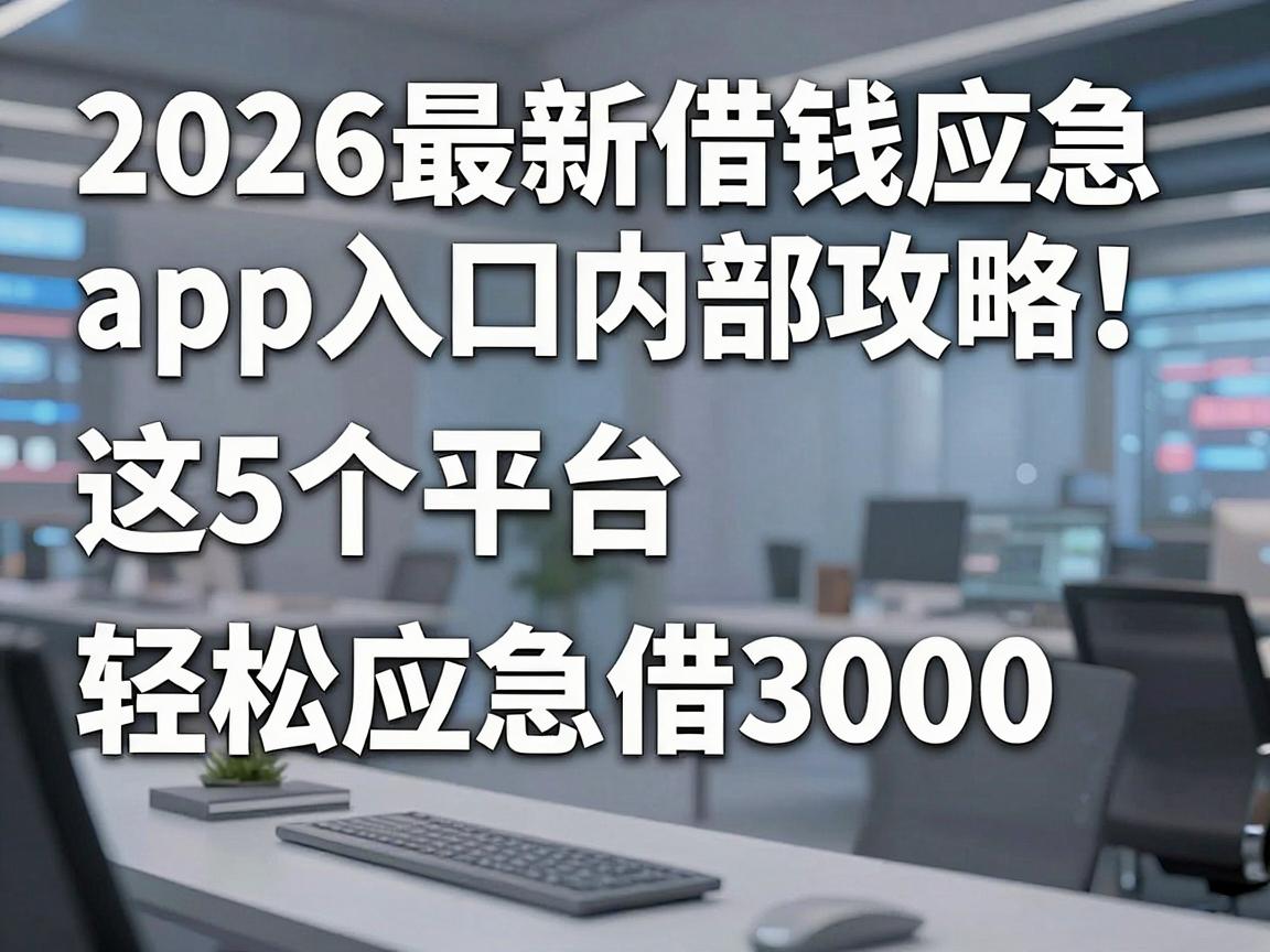 2026最新借钱应急app入口内部攻略!这5个平台轻松应急借3000