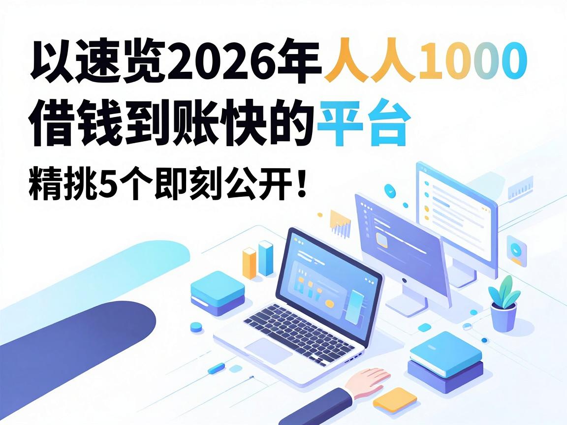 速览2026年人人1000、借钱到账快的平台，精挑5个即刻公开！