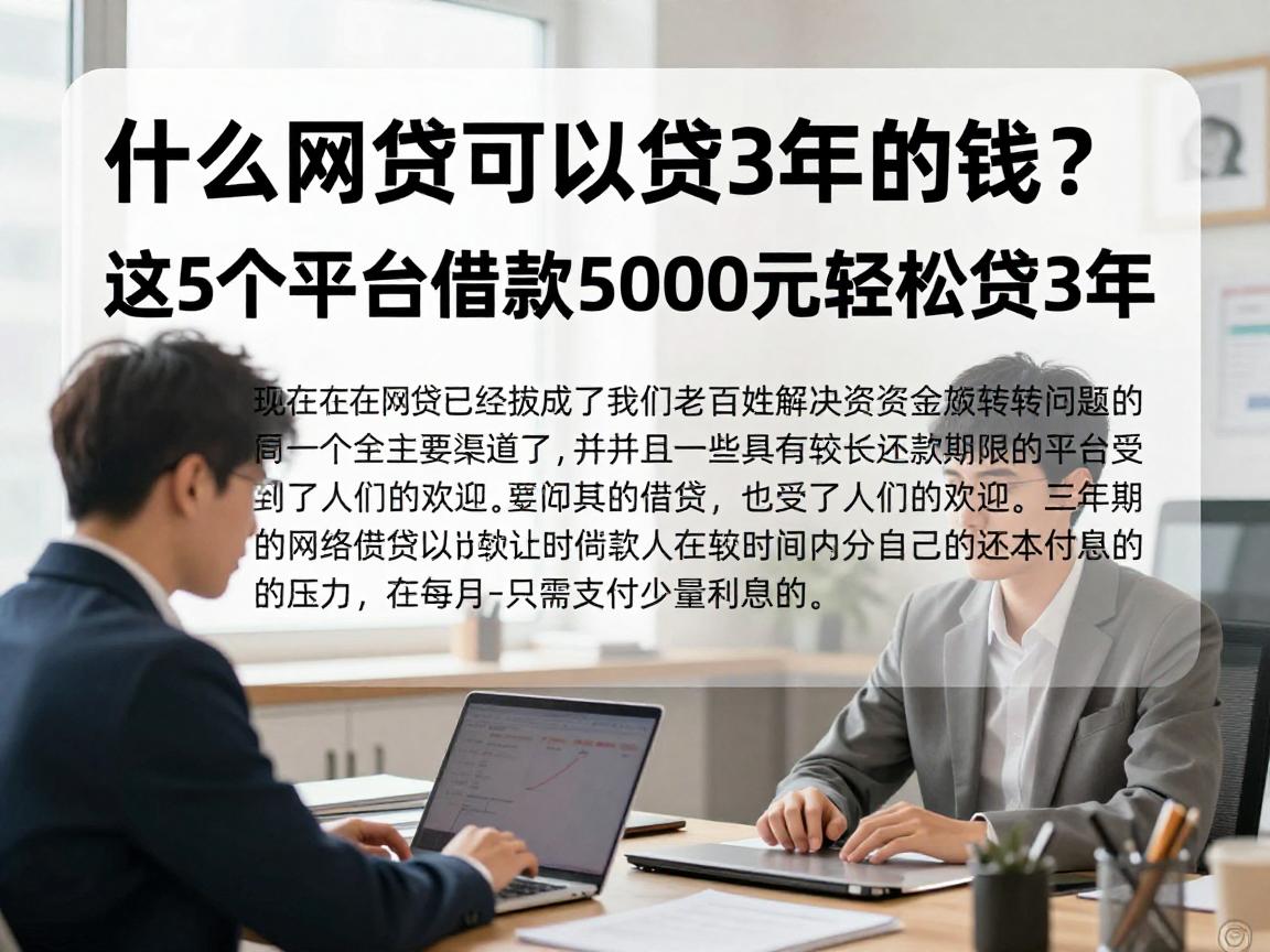 什么网贷可以贷3年的钱?2026独家放贷技巧盘点:这5个平台借款5000元轻松贷3年