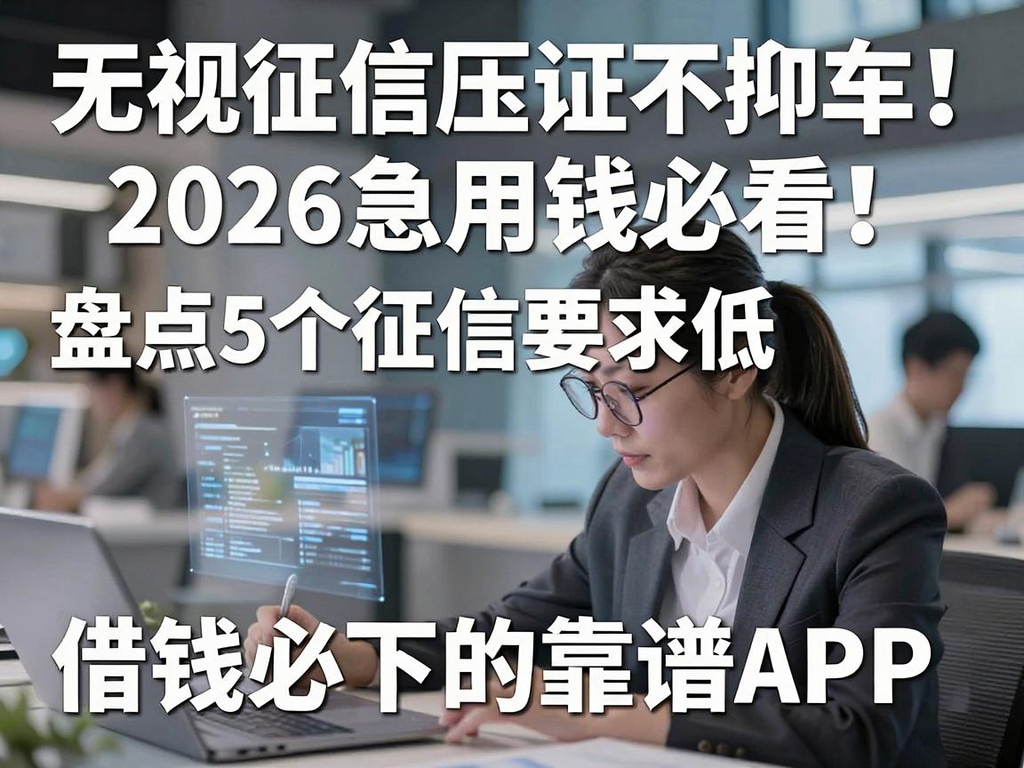 无视征信压证不押车！2026急用钱必看：盘点5个征信要求低、借钱必下的靠谱APP