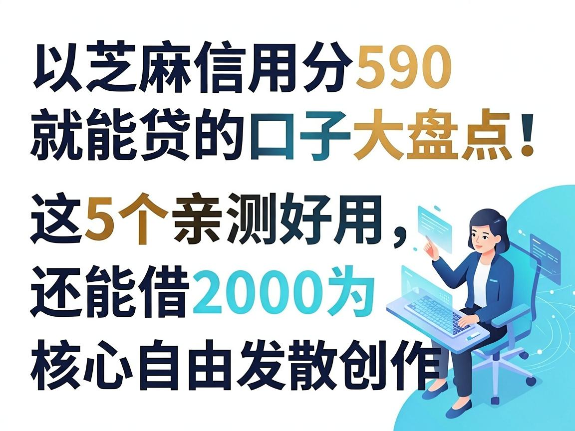 芝麻信用分590就能贷的口子大盘点!这5个亲测好用,还能借2000