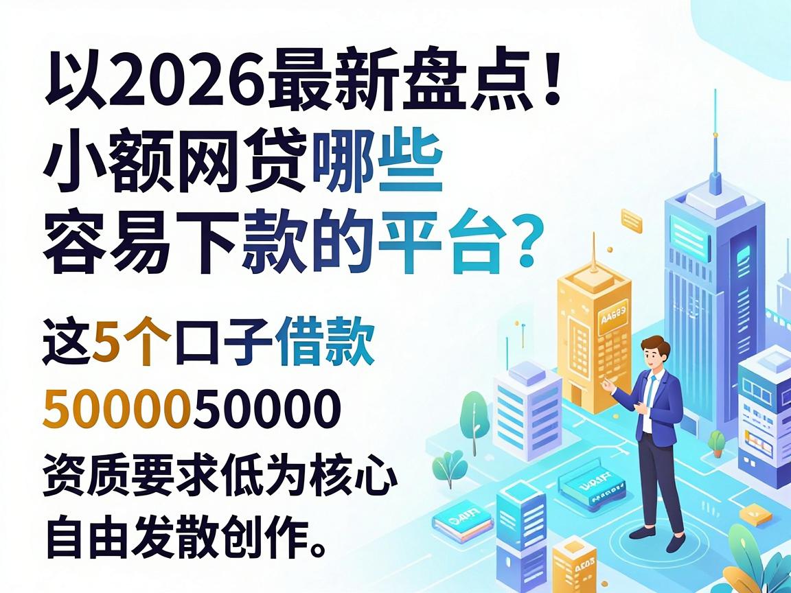 2026最新盘点！小额网贷哪些容易下款的平台？这5个口子借款50000资质要求低