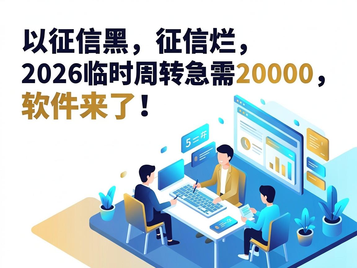 征信黑、征信烂、征信不好也能分期借钱的软件来了!2026临时周转急需20000,这5个平台值得一试