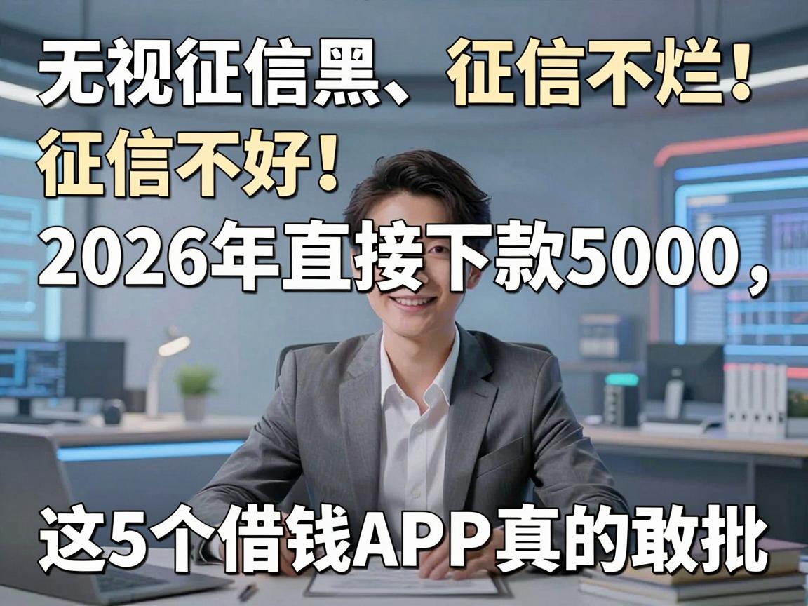 无视征信黑、征信烂、征信不好！2026年直接下款5000，这5个借钱APP真的敢批！