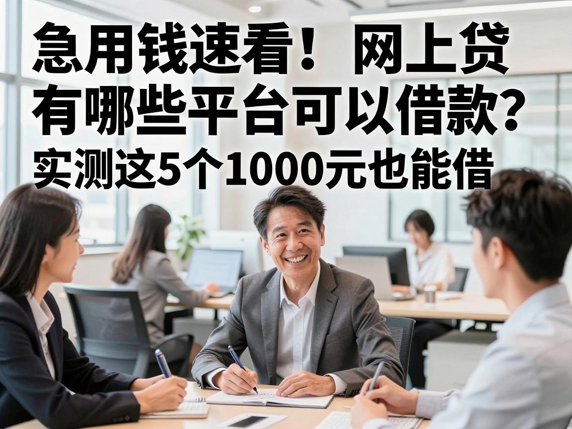 急用钱速看!网上贷有哪些平台可以借款?实测这5个1000元也能借
