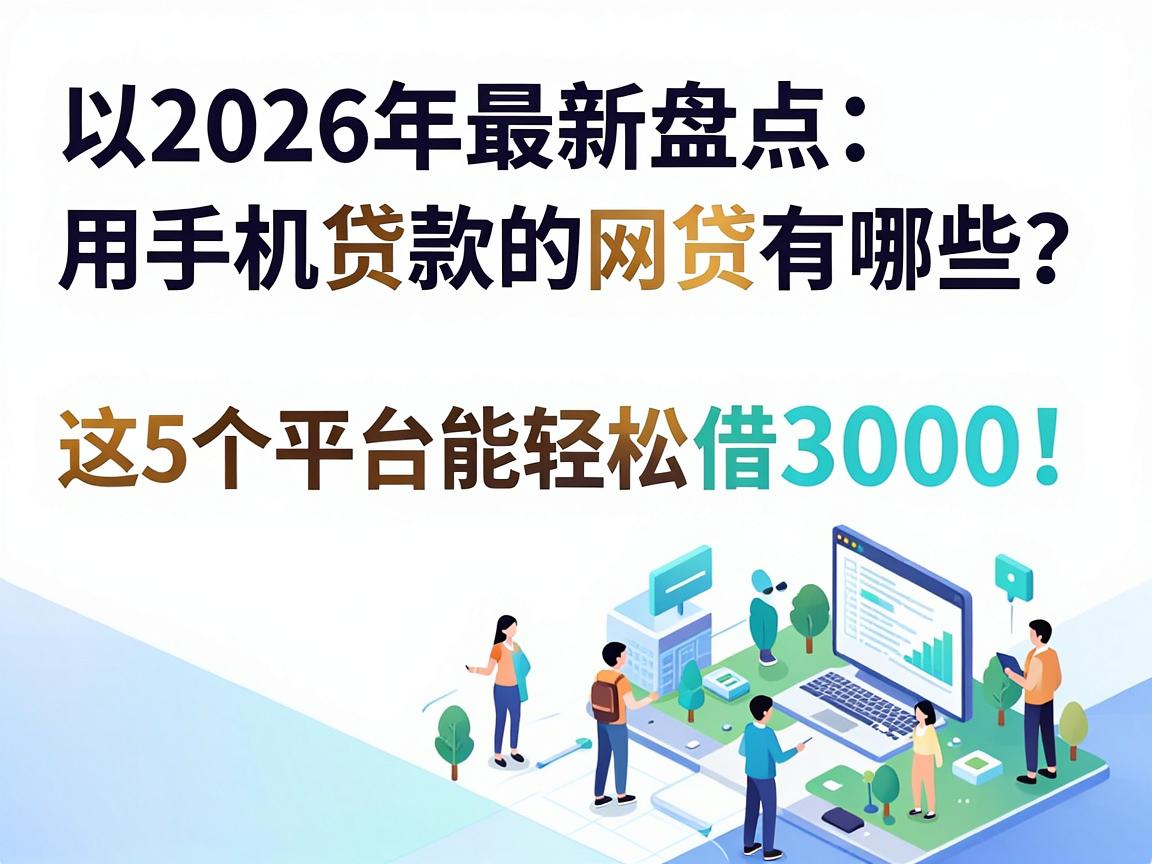 2026年最新盘点:用手机贷款的网贷有哪些?这5个平台能轻松借3000!