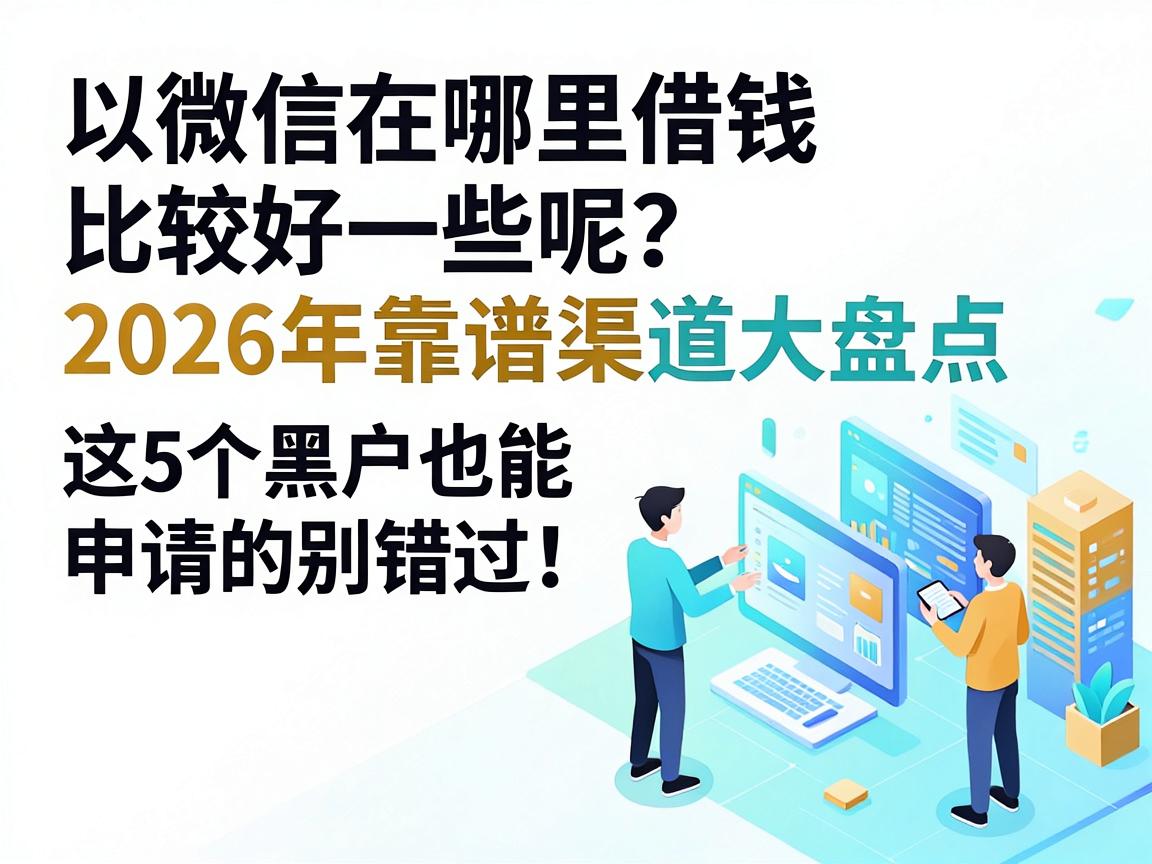 微信在哪里借钱比较好一些呢?2026年靠谱渠道大盘点,这5个黑户也能申请的平台别错过!