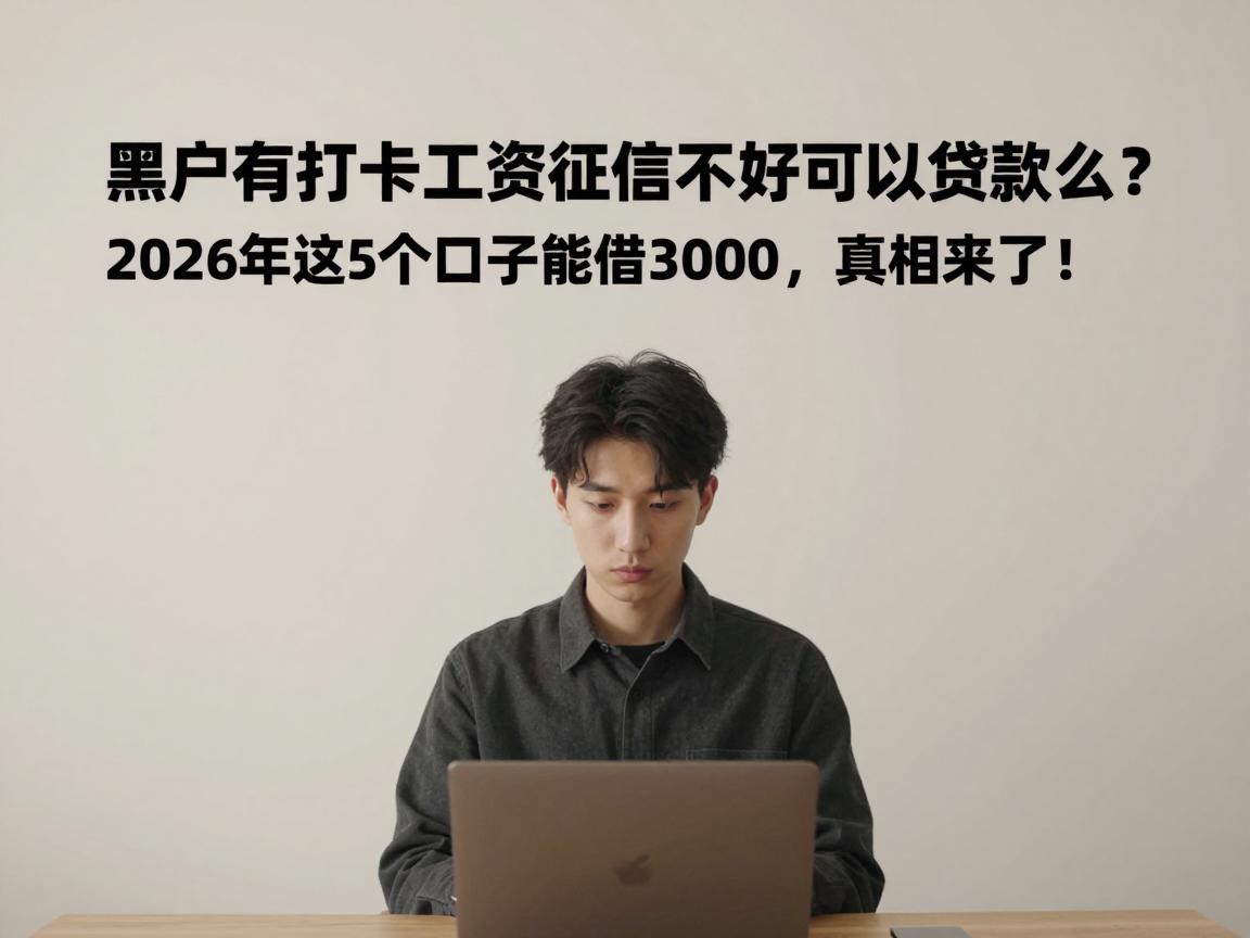 黑户有打卡工资征信不好可以贷款么?2026年这5个口子能借3000,真相来了!