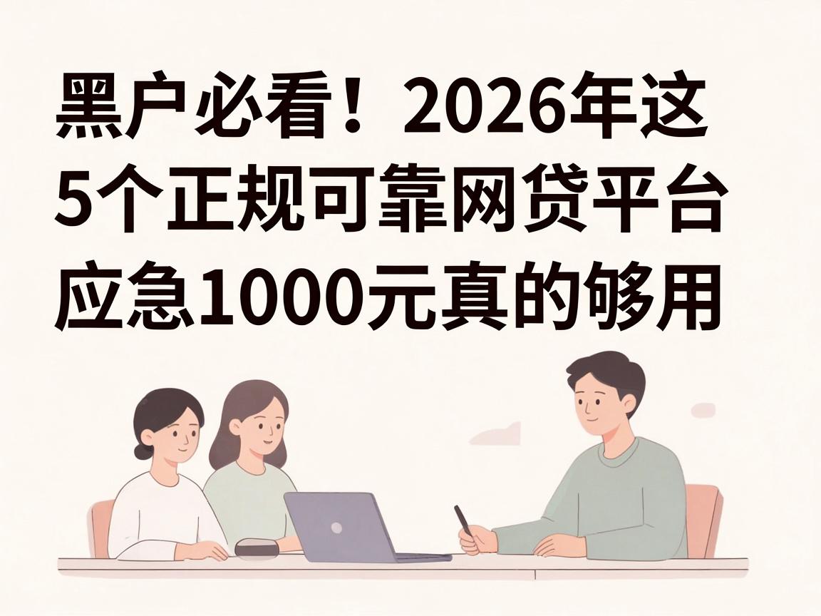 黑户必看!2026年这5个正规可靠网贷平台,应急1000元真的够用