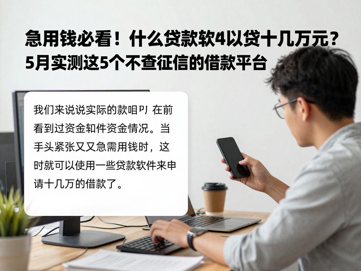 急用钱必看!什么贷款软件可以贷十几万元?5月实测这5个不查征信的借款平台