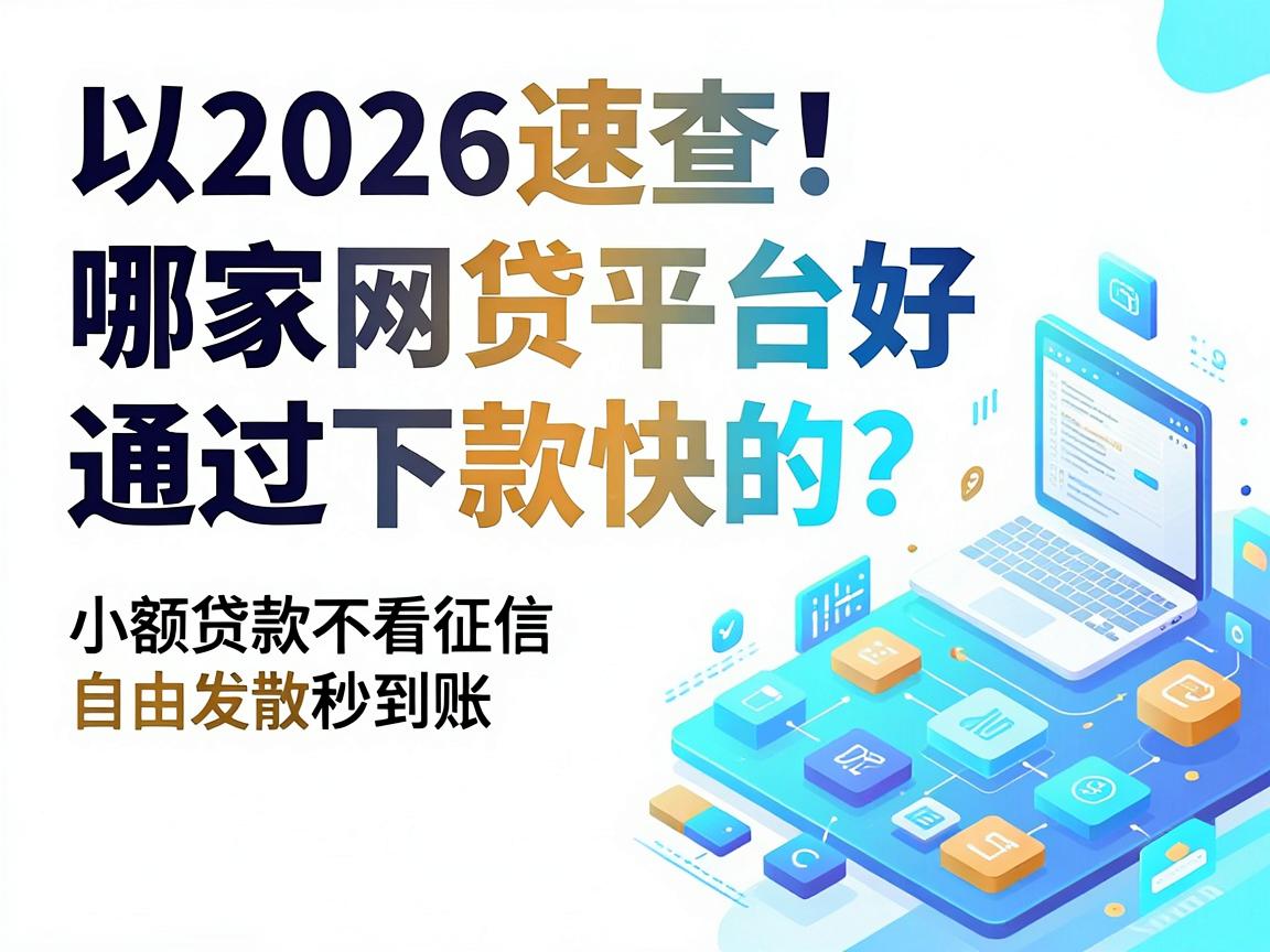 2026速查!哪家网贷平台好通过下款快的?小额贷款不看征信秒到账