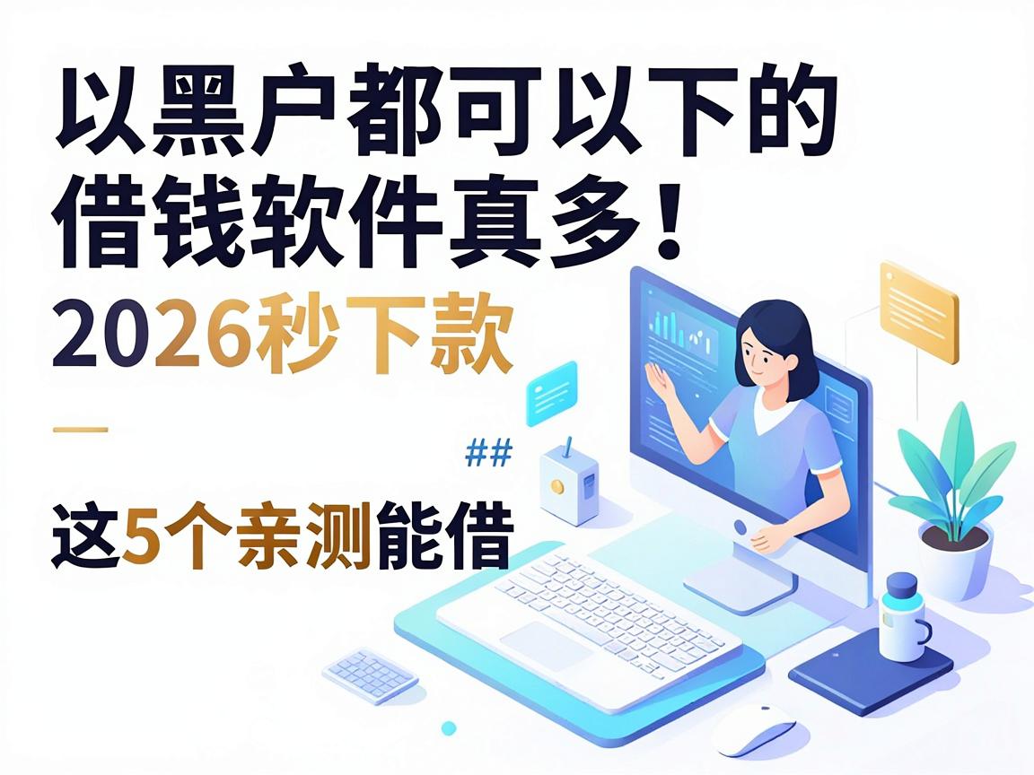 黑户都可以下的借钱软件真多!2026秒下款这5个亲测能借