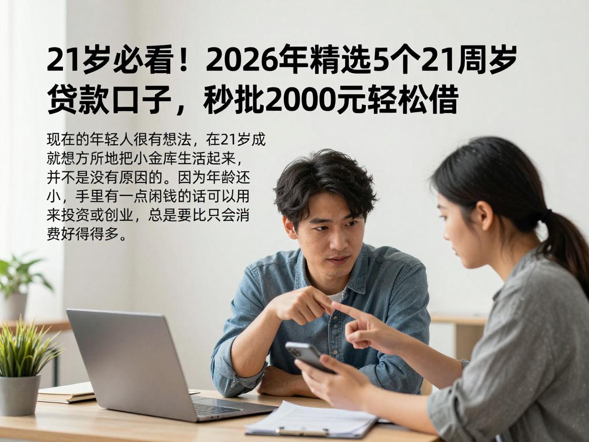 21岁必看!2026年精选5个21周岁贷款口子,秒批2000元轻松借