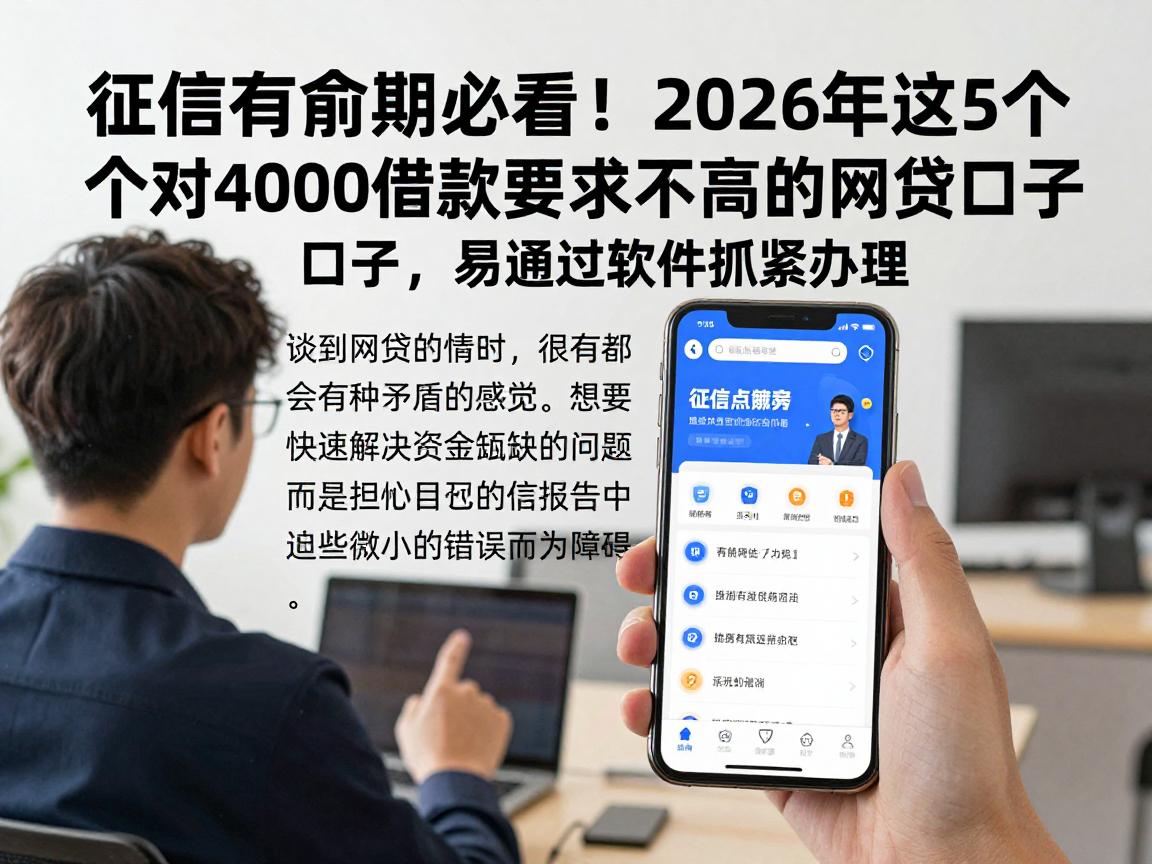征信有逾期必看!2026年这5个对4000借款要求不高的网贷口子,易通过软件抓紧办理