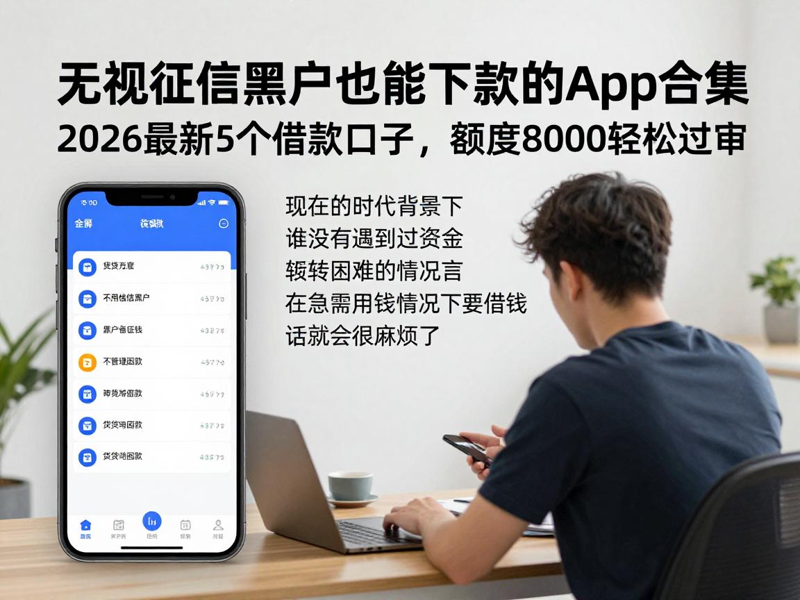 无视征信黑户也能下款的App合集!2026最新5个借款口子,额度8000轻松过审