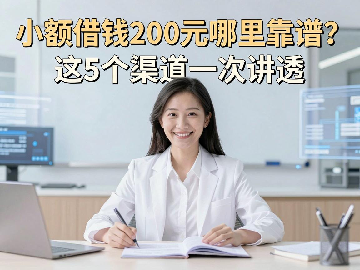 小额借钱200元哪里靠谱?这5个渠道一次讲透!