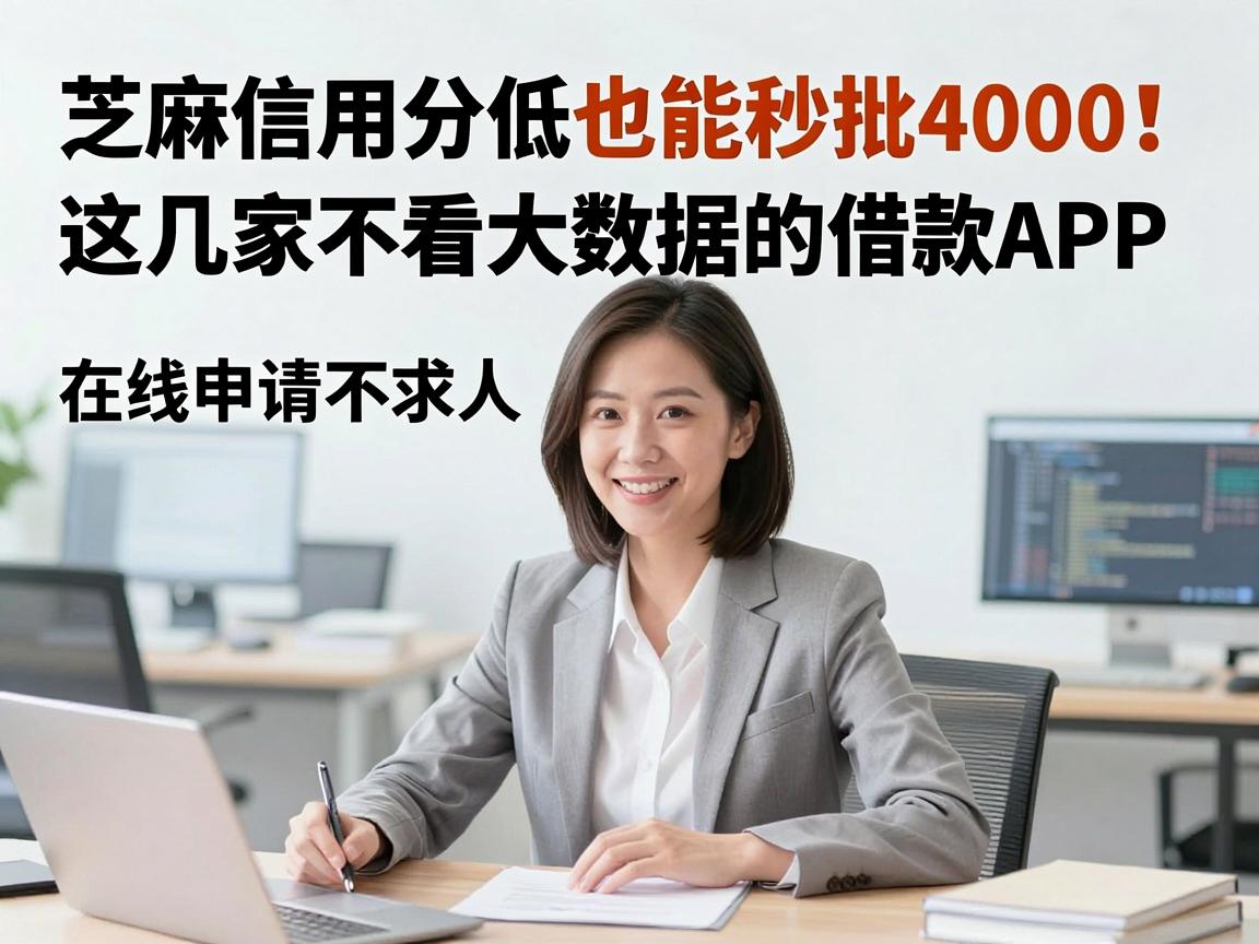 芝麻信用分低也能秒批4000!这几家不看大数据的借款APP,在线申请不求人