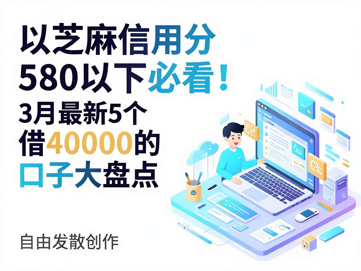 芝麻信用分580以下必看!3月最新5个借40000的口子大盘点
