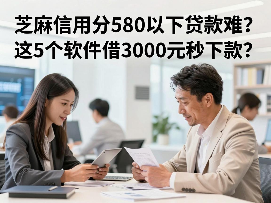 芝麻信用分580以下贷款难?这5个软件借3000元秒下款,省心又适配!