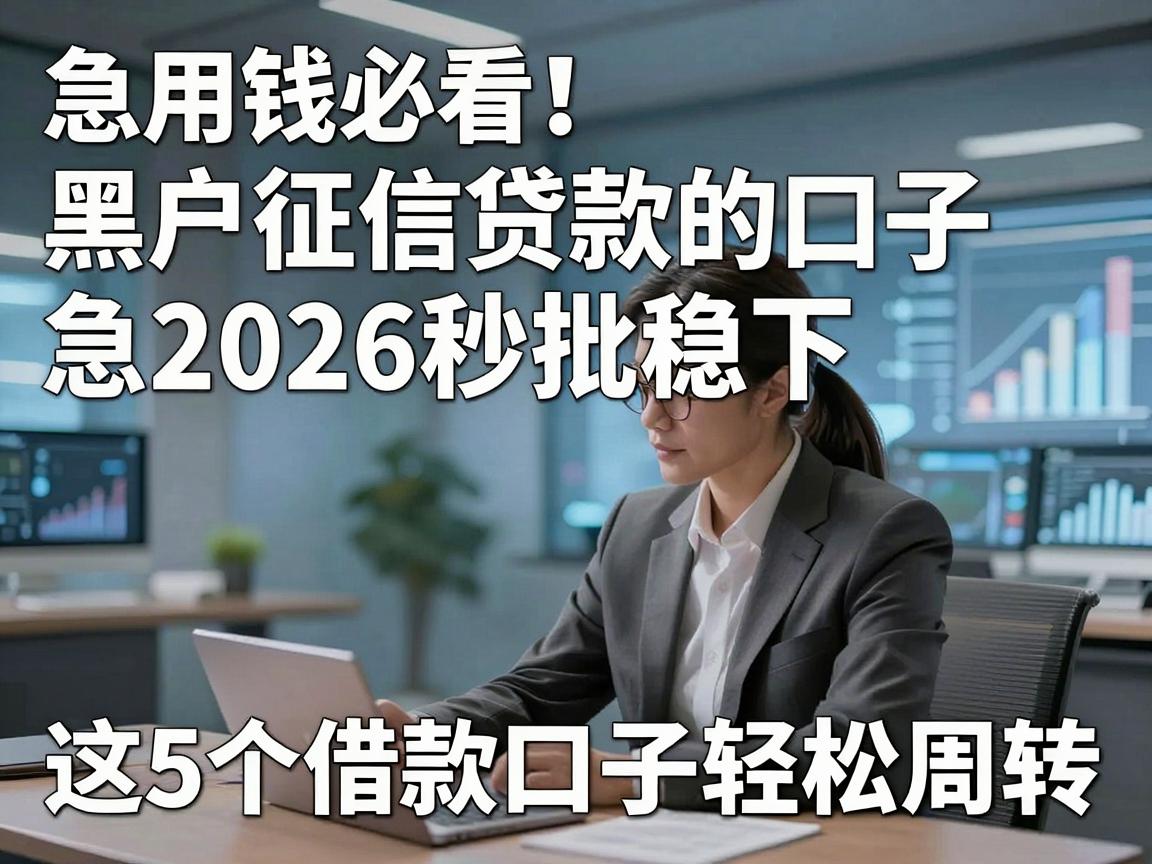 急用钱必看!黑户征信贷款的口子急2026秒批稳下,这5个借款口子轻松周转
