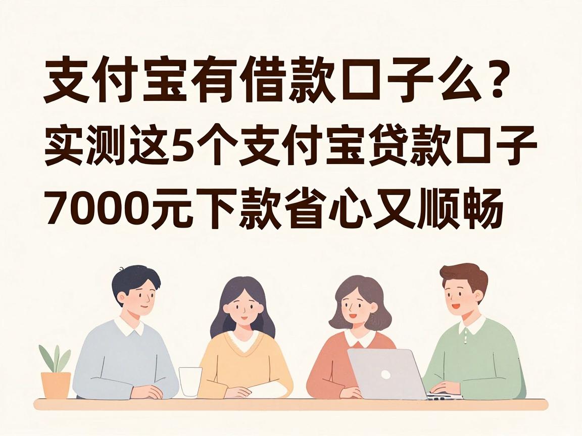 支付宝有借款口子么?实测这5个支付宝贷款口子,7000元下款省心又顺畅