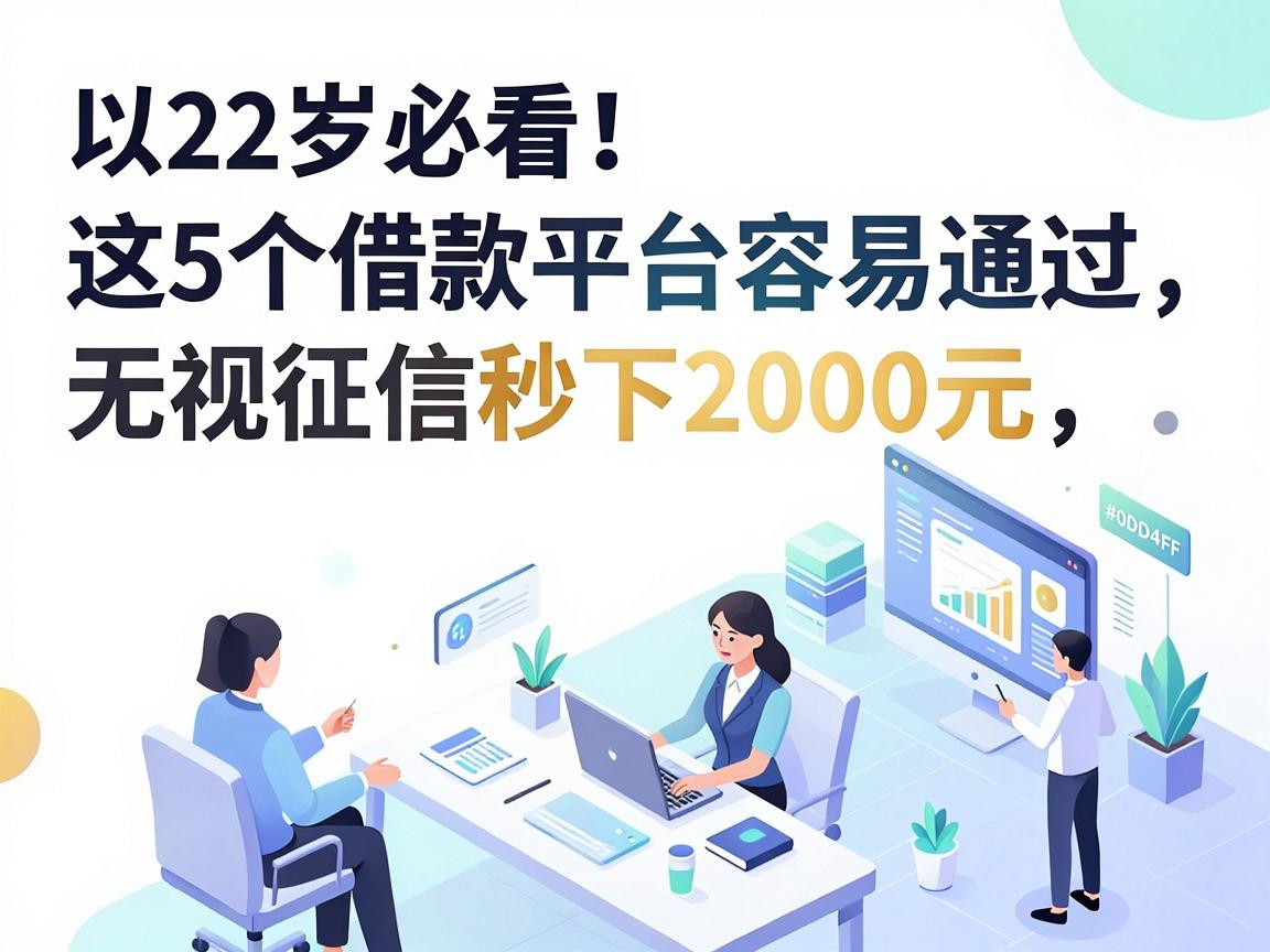 22岁必看!这5个借款平台容易通过,无视征信秒下2000元