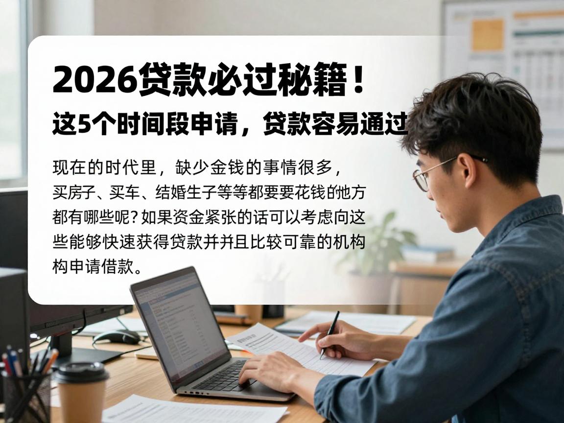 2026贷款必过秘籍!这5个时间段申请,贷款容易通过靠谱到账快