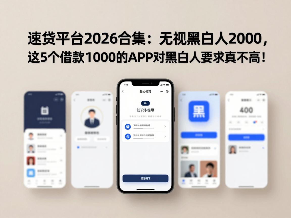 速贷平台2026合集:无视黑白人2000,这5个借款1000的APP对黑白人要求真不高!